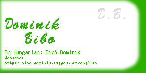 dominik bibo business card