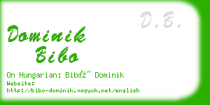 dominik bibo business card